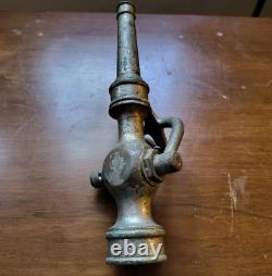 Vintage D. A. Woodhouse New York Bronze Brass Fire Hose Nozzle Shut-Off Handle 9