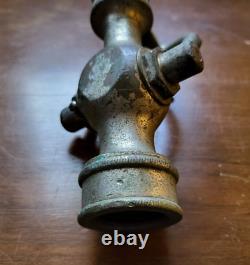 Vintage D. A. Woodhouse New York Bronze Brass Fire Hose Nozzle Shut-Off Handle 9