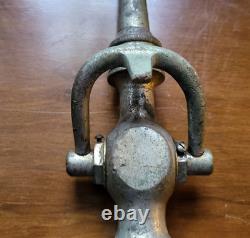 Vintage D. A. Woodhouse New York Bronze Brass Fire Hose Nozzle Shut-Off Handle 9