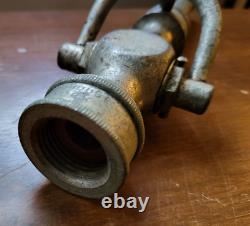 Vintage D. A. Woodhouse New York Bronze Brass Fire Hose Nozzle Shut-Off Handle 9