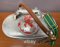Vintage D. B. Smith Indian Fire Pump Bucket and Hose Brass Nozzle New York 1963