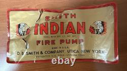 Vintage D. B. Smith Indian Fire Pump Bucket and Hose Brass Nozzle New York 1963