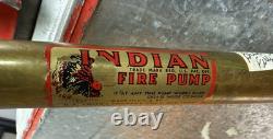 Vintage D. B. Smith Indian Fire Pump Bucket and Hose Brass Nozzle New York 1963