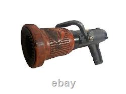 Vintage ELKHART BRASS CHIEF FIRE HOSE NOZZLE FOG FLUSH STAINLESS STEEL 33677