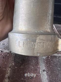Vintage ELKHART BRASS H MFG CO FIRE NOZZLE Fireman Antique 2.250
