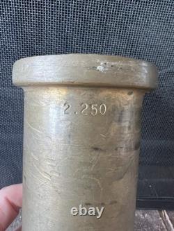 Vintage ELKHART BRASS H MFG CO FIRE NOZZLE Fireman Antique 2.250