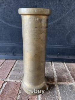 Vintage ELKHART BRASS H MFG CO FIRE NOZZLE Fireman Antique 2.250