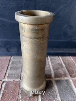 Vintage ELKHART BRASS H MFG CO FIRE NOZZLE Fireman Antique 2.250