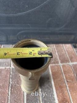Vintage ELKHART BRASS H MFG CO FIRE NOZZLE Fireman Antique 2.250