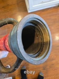 Vintage ELKHART BRASS MFG CO FIRE NOZZLE 30 FIREFIGHTER