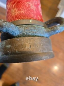 Vintage ELKHART BRASS MFG CO FIRE NOZZLE 30 FIREFIGHTER