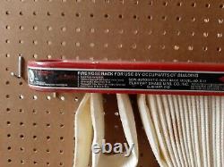 Vintage ELKHART S-41 Fire Hose on Rack, NEW OLD STOCK- Brass Valves-50'-EX/C