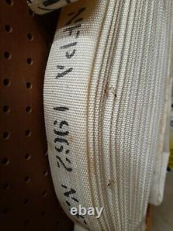 Vintage ELKHART S-41 Fire Hose on Rack, NEW OLD STOCK- Brass Valves-50'-EX/C