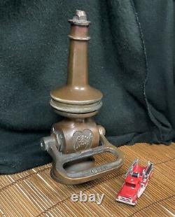 Vintage Elkart Brass Mfg. Co Chief Fire Hose Nozzle Great Original Condition