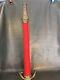 Vintage Elkhart 30 Inch Brass Red Cord Wrapped Fire Nozzle With Handles