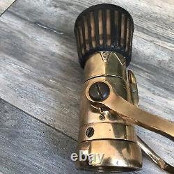 Vintage Elkhart Brass Fire Hose Nozzle