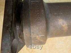 Vintage Elkhart Brass Fire Hose Nozzle 21 Solid Brass, 7.6 lbs