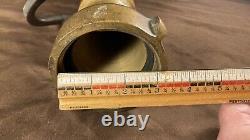 Vintage Elkhart Brass Fire Hose Nozzle Fog Straight Stream Large 3