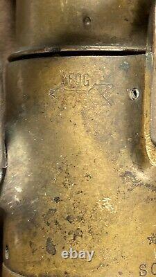 Vintage Elkhart Brass Fire Hose Nozzle Fog Straight Stream Large 3