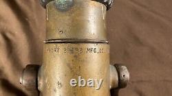 Vintage Elkhart Brass Fire Hose Nozzle Fog Straight Stream Large 3