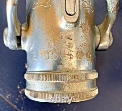 Vintage Elkhart Brass Fire Hose Nozzle and Connector. 18 Fireman