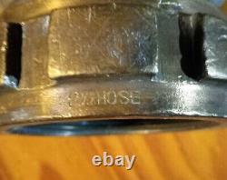 Vintage Elkhart Brass Fire Hose/hydrant Wye 2 1/2 Female To 2gated 1 1/2 Males