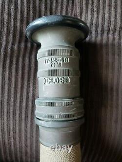 Vintage Elkhart Brass Fire Nozzle On/Off Double Handle 5/71 General Motors GM