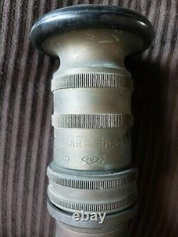 Vintage Elkhart Brass Fire Nozzle On/Off Double Handle 5/71 General Motors GM