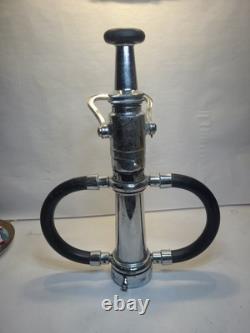 Vintage Elkhart Brass Fire Nozzle with Shut Of Valve Fire Truck Hose Sprayer