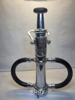Vintage Elkhart Brass Fire Nozzle with Shut Of Valve Fire Truck Hose Sprayer