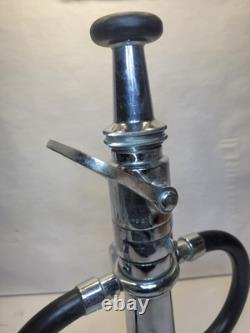 Vintage Elkhart Brass Fire Nozzle with Shut Of Valve Fire Truck Hose Sprayer