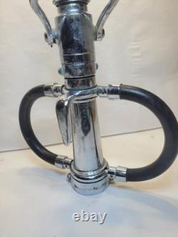 Vintage Elkhart Brass Fire Nozzle with Shut Of Valve Fire Truck Hose Sprayer