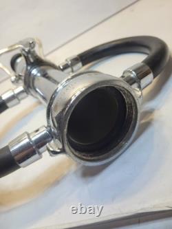 Vintage Elkhart Brass Fire Nozzle with Shut Of Valve Fire Truck Hose Sprayer