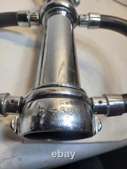 Vintage Elkhart Brass Fire Nozzle with Shut Of Valve Fire Truck Hose Sprayer