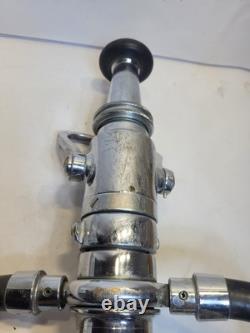 Vintage Elkhart Brass Fire Nozzle with Shut Of Valve Fire Truck Hose Sprayer