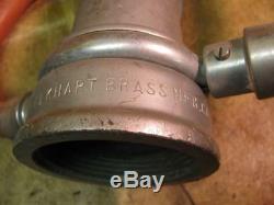 Vintage Elkhart Brass Fire Truck Hose Nozzle with Valve