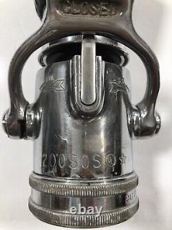 Vintage Elkhart Brass MFG CO Chrome Fire Hose Nozzle