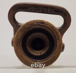 Vintage Elkhart Brass Mfg. Co. Chief Firefighter Fire Hose Nozzle 8 1/2 in