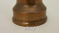 Vintage Elkhart Brass Mfg Fire Hose Nozzle 9 7/8 Long