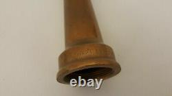 Vintage Elkhart Brass Mfg Fire Hose Nozzle 9 7/8 Long