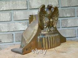 Vintage Elkhart Brass Ornate Eagle Fire Engine Accessory Bracket / Mount