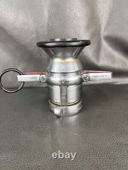 Vintage Elkhart Chrome 2 1/2 In. Adjustable Fog Fire Nozzle, 500 GPM, 7 In. H