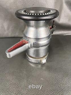 Vintage Elkhart Chrome 2 1/2 In. Adjustable Fog Fire Nozzle, 500 GPM, 7 In. H