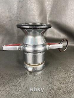 Vintage Elkhart Chrome 2 1/2 In. Adjustable Fog Fire Nozzle, 500 GPM, 7 In. H