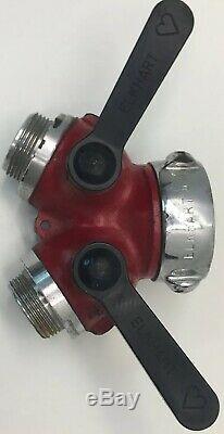 Vintage Elkhart Fire Hydrant Hose Splitter -(2)-1 1/2 Hoses