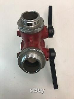 Vintage Elkhart Fire Hydrant Hose Splitter -(2)-1 1/2 Hoses