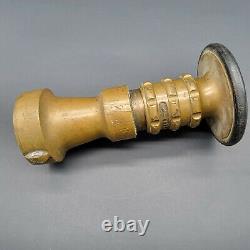 Vintage Elkhart Heavy Brass Fire Hose Nozzle Tip ELKHART 9 1/2