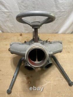 Vintage Elkhart Hydrant Fire Truck Monitor Cannon with Nozzles Firefighting B