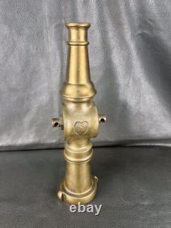 Vintage Elkhart Lever Shut Off Fire NoZzle, Missing Shut Off Handle WithRiser