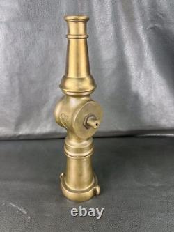 Vintage Elkhart Lever Shut Off Fire NoZzle, Missing Shut Off Handle WithRiser